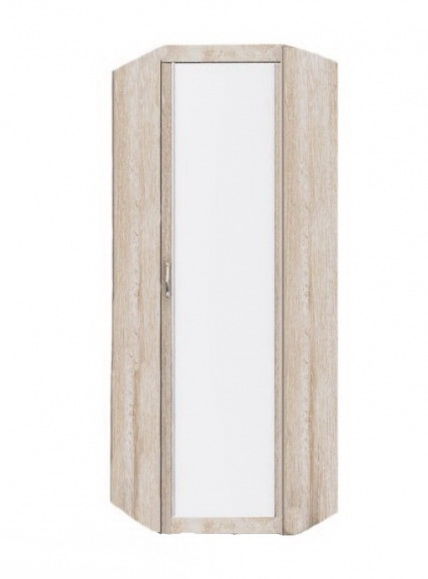 Ника Н7 Шкаф угловой с зеркалом лам.белый/дуб сонома
