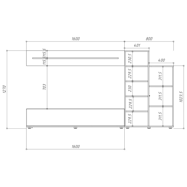 AMAZON гостиная Кашемир/Каштан 19513061/