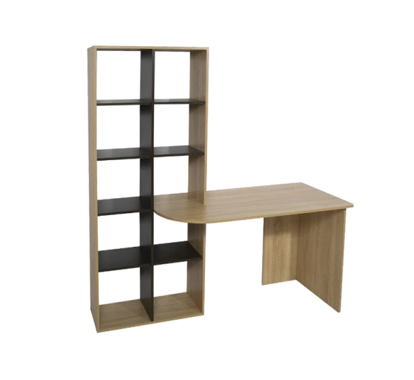 Стол со стеллажом НИМ дуб сонома/венге
