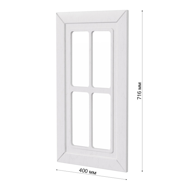 Фасад РОМБ белый 400 СТЕКЛО