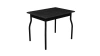 Стол МОЛЬЕЗ (СМ 02)  МДФ/пленка ПВХ, 960(1340)*700 (мрамор черный)+ножки Z 300 (черный)