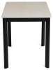 Стол Римини-1L, 110(+45)*700*750 царга черн./лам Светлый бетон +нога№9(черная)