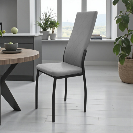 Стул Лорд Ромб (Черный, к/з Серый 800м)