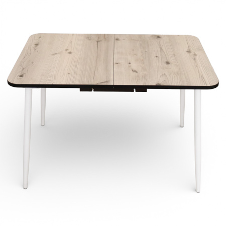 Стол Корсика,1200(+400)*800, бабочка,металл белый, пластик Биск.сосна, B1