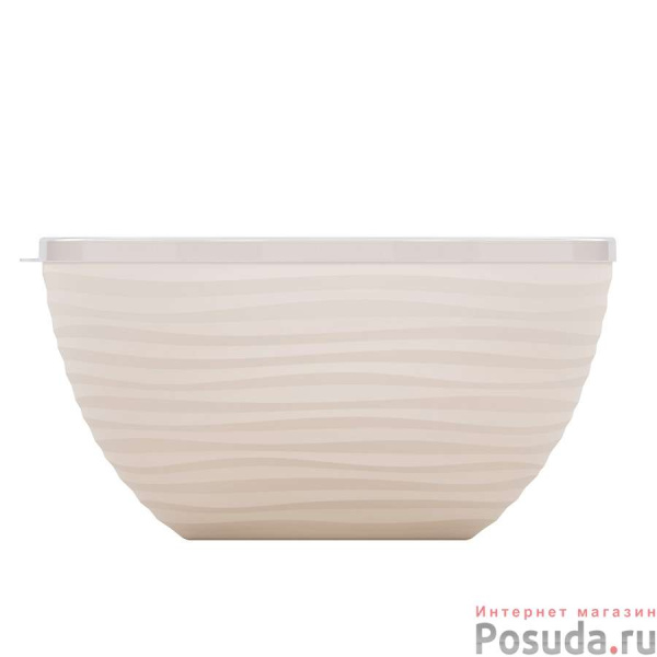Чаша "Оазис" 2,5л (с крышкой) (бежевый) М8403