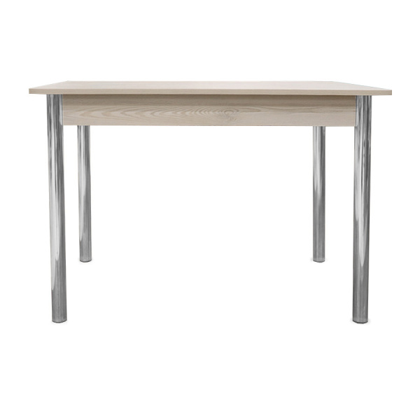 Стол обеденный (1100х700х750) сосна лофт/опора D50 "труба" хром