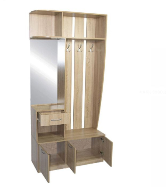 Прихожая БН 196 Дуб Сонома с зеркалом