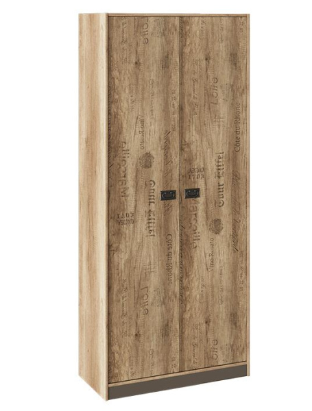 Пилигрим Шкаф для одежды ТД-276.07.22 (Дуб Каньон светлый, Фон серый)