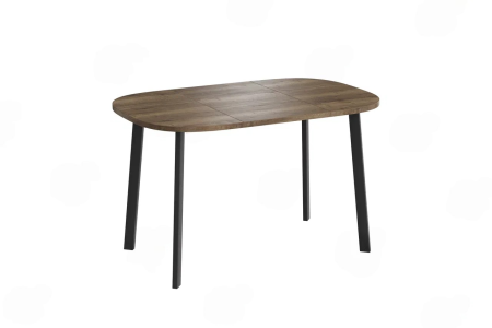 Стол УГО 800(+450)*800,ЛДСП EGGER:Дуб Галифакс Табак /нога Сканди металл(черный М) 