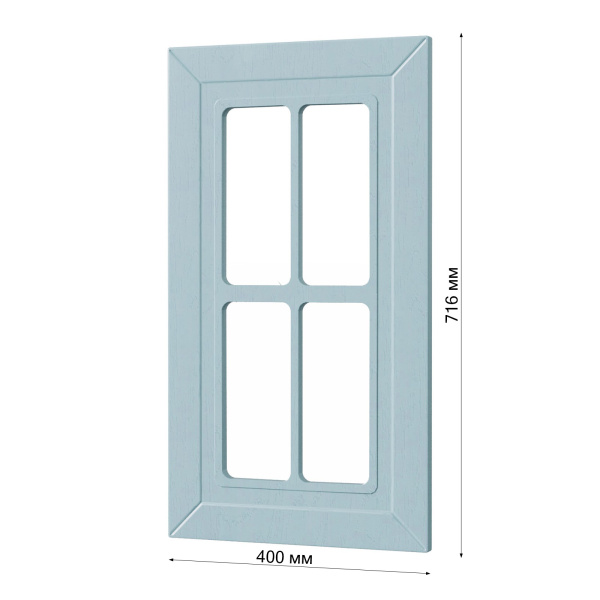 Фасад РОМБ голубой 400 СТЕКЛО