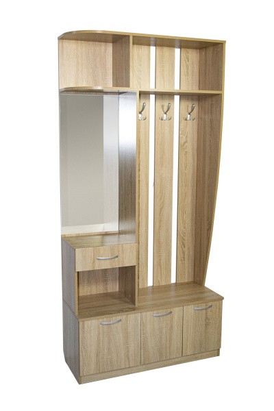 Прихожая БН 196 Дуб Сонома с зеркалом