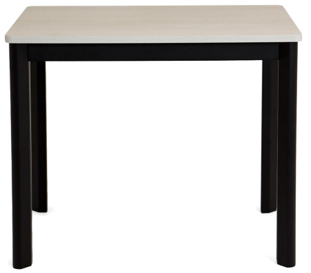 Стол Римини-1L, 110(+45)*700*750 царга черн./лам Светлый бетон +нога№9(черная)