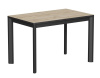 Стол Токио-2L 120*80 (+40) Черный/Дуб Каньон)