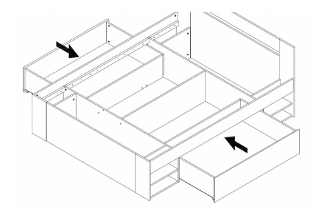 Кровать Дрезден (без основания) Белый