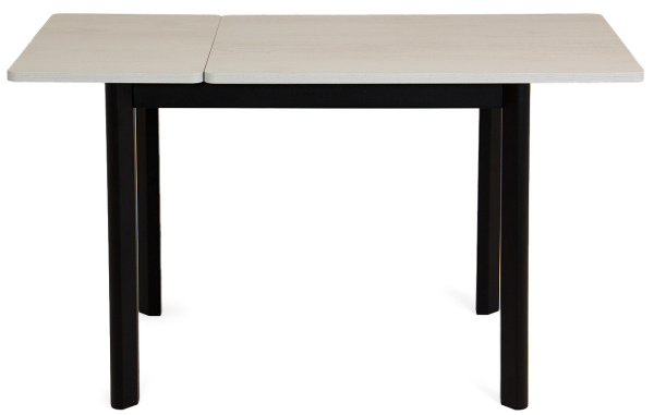 Стол Римини-1L, 110(+45)*700*750 царга черн./лам Светлый бетон +нога№9(черная)