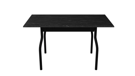 Стол МОЛЬЕЗ (СМ 02)  МДФ/пленка ПВХ, 960(1340)*700 (мрамор черный)+ножки Z 300 (черный)