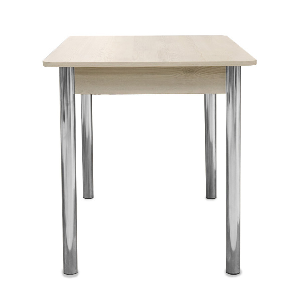 Стол обеденный (1100х700х750) сосна лофт/опора D50 "труба" хром