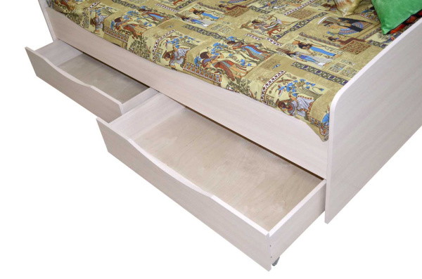 Кровать БН-160-03 /с ящиками(90*200)Дуб Атланта