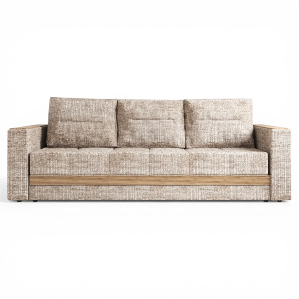 Диван-кровать "Лидер 9" S 2292 - 4 беж декор Орех