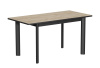 Стол Токио-2L 120*80 (+40) Черный/Дуб Каньон)