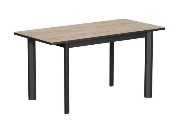 Стол Токио-2L 120*80 (+40) Черный/Дуб Каньон)